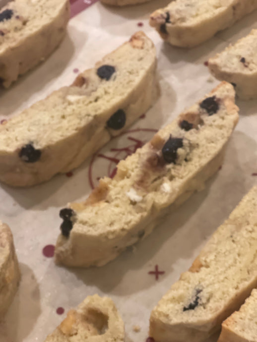 Blueberry White Chocolate Biscotti