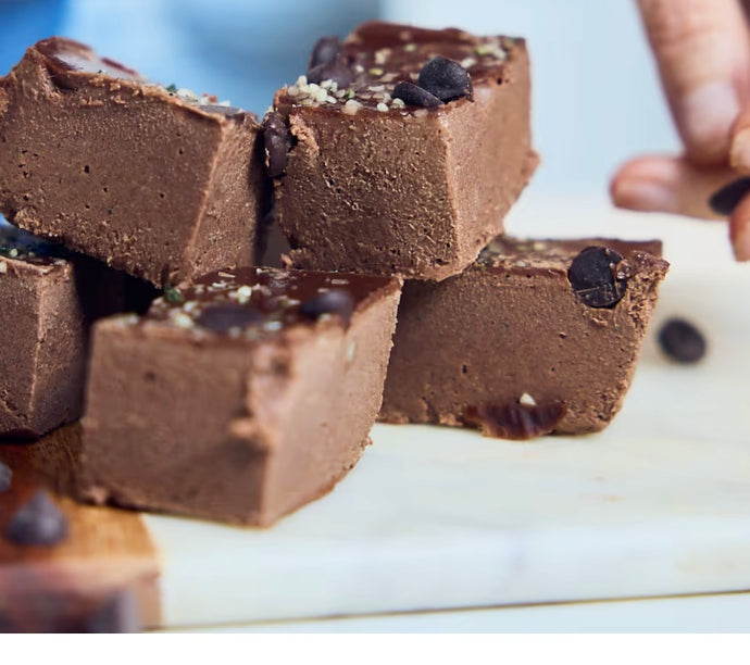 Cashew Chocolate Fudge with Maple Almond Butter